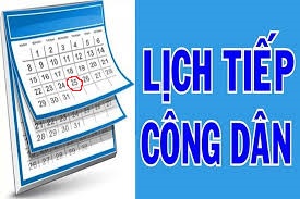 LỊCH TIẾP CÔNG DÂN 2026